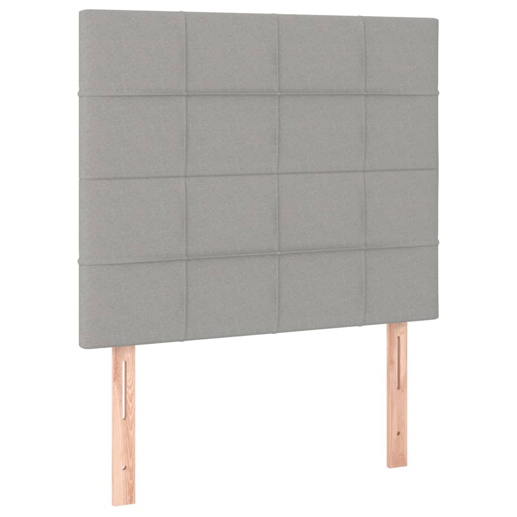 Testiere 2 pz Grigio Chiaro 100x5x78/88 cm in Tessuto