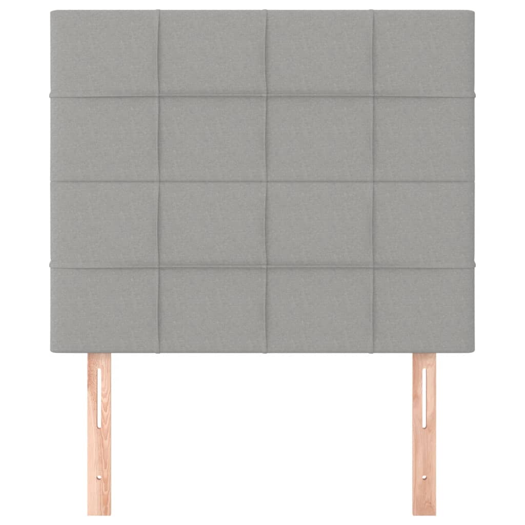 Testiere 2 pz Grigio Chiaro 100x5x78/88 cm in Tessuto