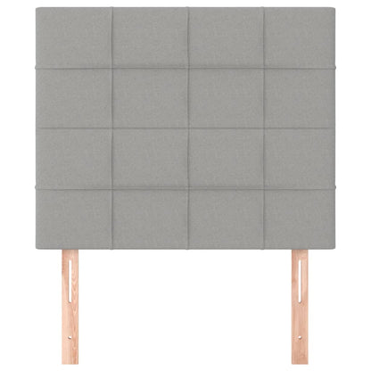 Testiere 2 pz Grigio Chiaro 100x5x78/88 cm in Tessuto