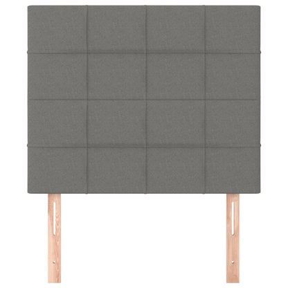 Testiere 2 pz Grigio Scuro 100x5x78/88 cm in Tessuto