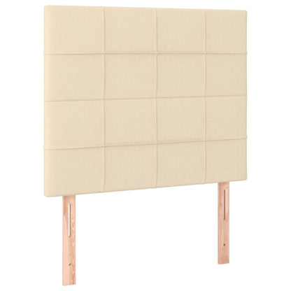 Testiera 2 pz Crema 100x5x78/88 cm in Tessuto