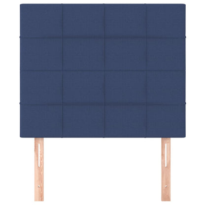 Testiera 2 pz Blu 100x5x78/88 cm in Tessuto