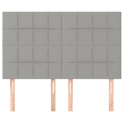 Testiere 4 pz Grigio Chiaro 72x5x78/88 cm in Tessuto