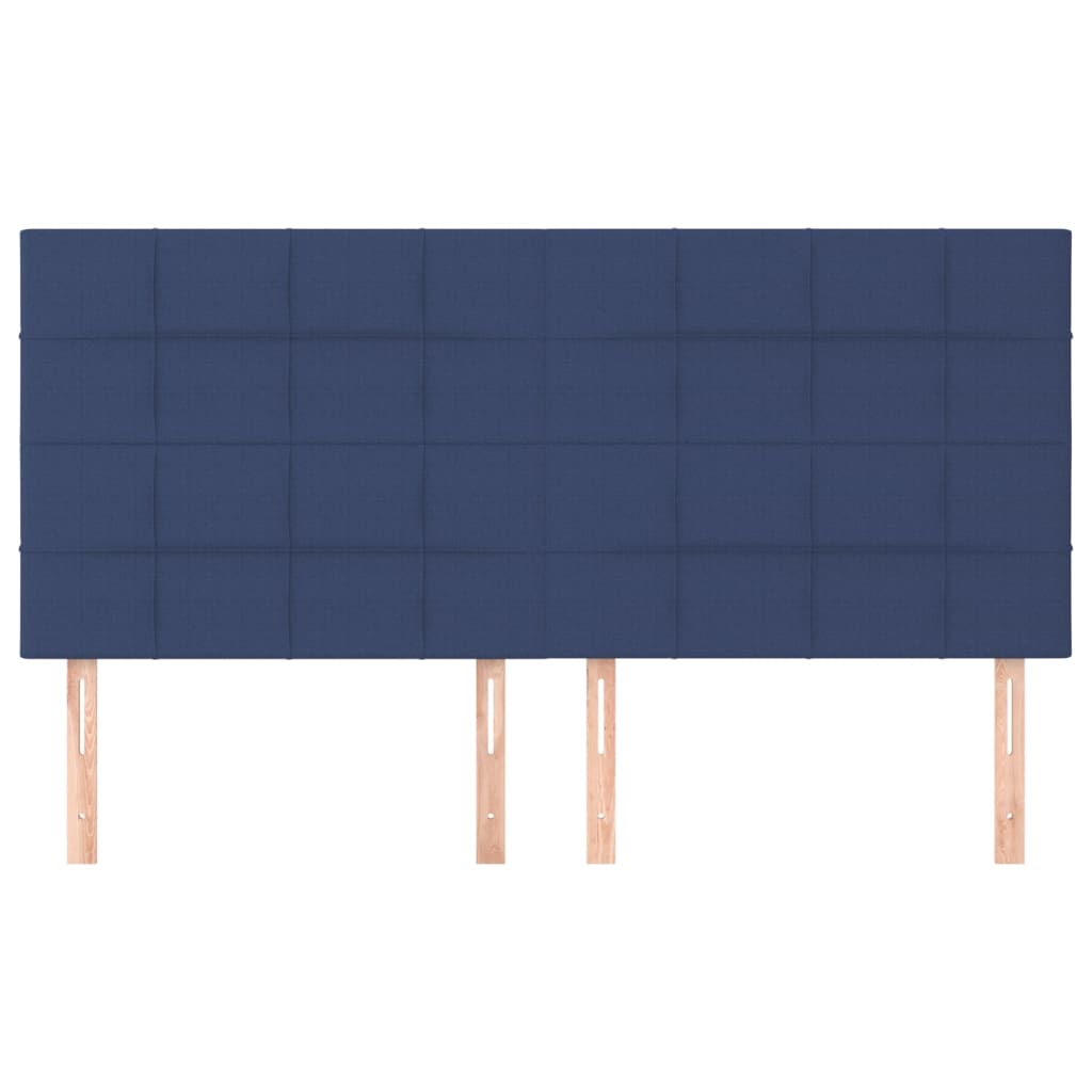 Testiera 4 pz Blu 80x5x78/88 cm in Tessuto
