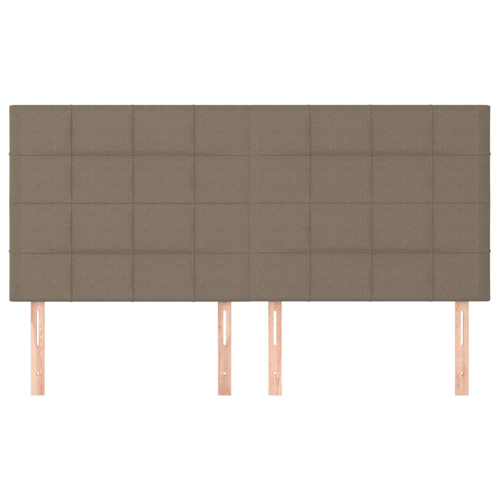 Testiera 4 pz Tortora 90x5x78/88 cm in Tessuto