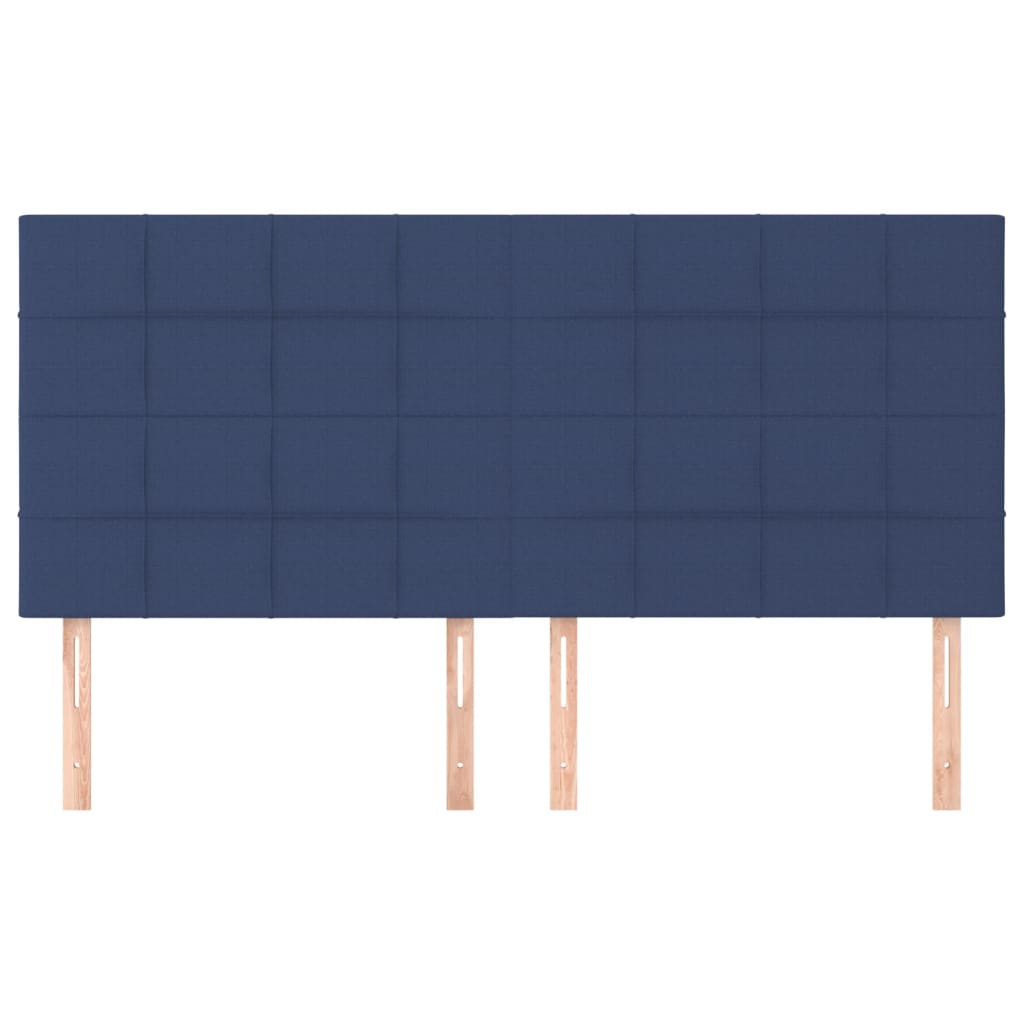Testiera 4 pz Blu 90x5x78/88 cm in Tessuto
