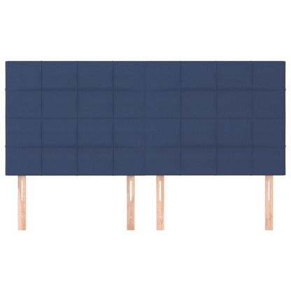 Testiera 4 pz Blu 90x5x78/88 cm in Tessuto