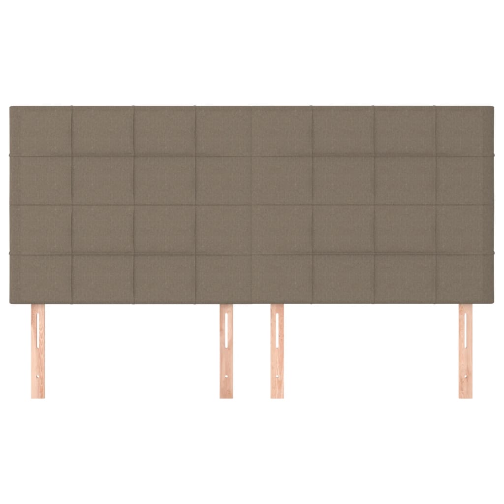 Testiera 4 pz Tortora 100x5x78/88 cm in Tessuto