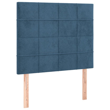 Testiera 2 pz Blu Scuro 80x5x78/88 cm in Velluto