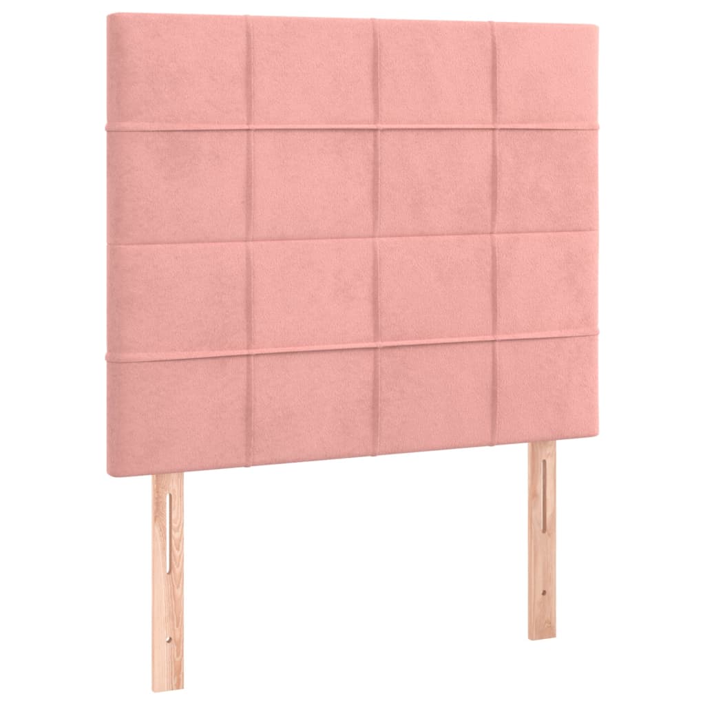 Testiera 2 pz Rosa 80x5x78/88 cm in Velluto