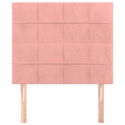 Testiera 2 pz Rosa 90x5x78/88 cm in Velluto