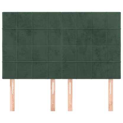 Testiere 4 pz Verde Scuro 72x5x78/88 cm in Velluto