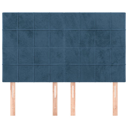 Testiere 4 pz Blu Scuro 72x5x78/88 cm in Velluto