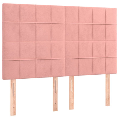 Testiere 4 pz Rosa 72x5x78/88 cm in Velluto