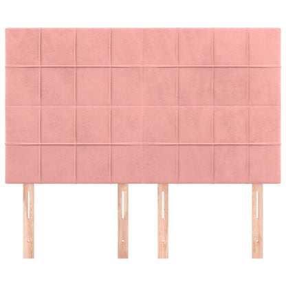 Testiere 4 pz Rosa 72x5x78/88 cm in Velluto
