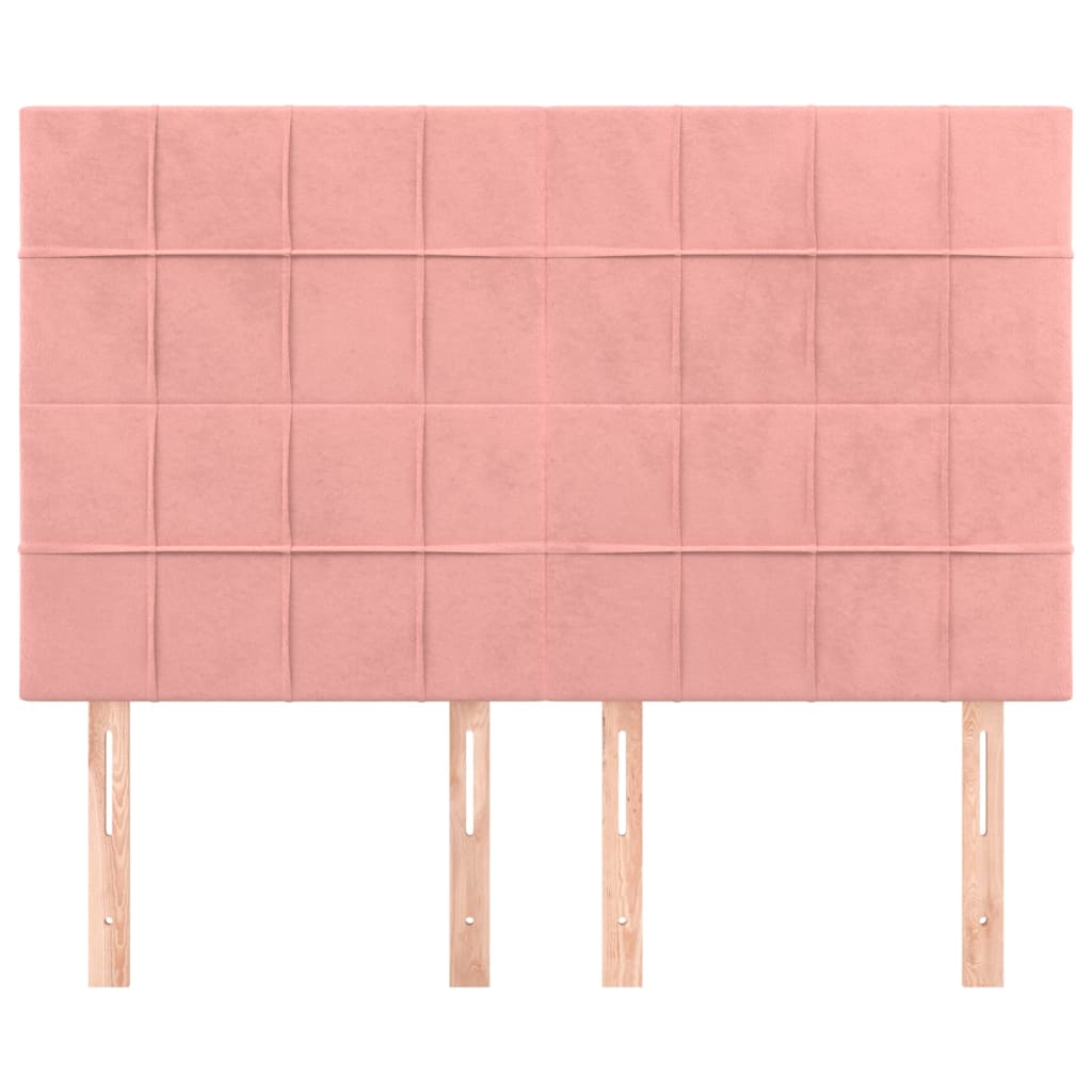 Testiere 4 pz Rosa 72x5x78/88 cm in Velluto
