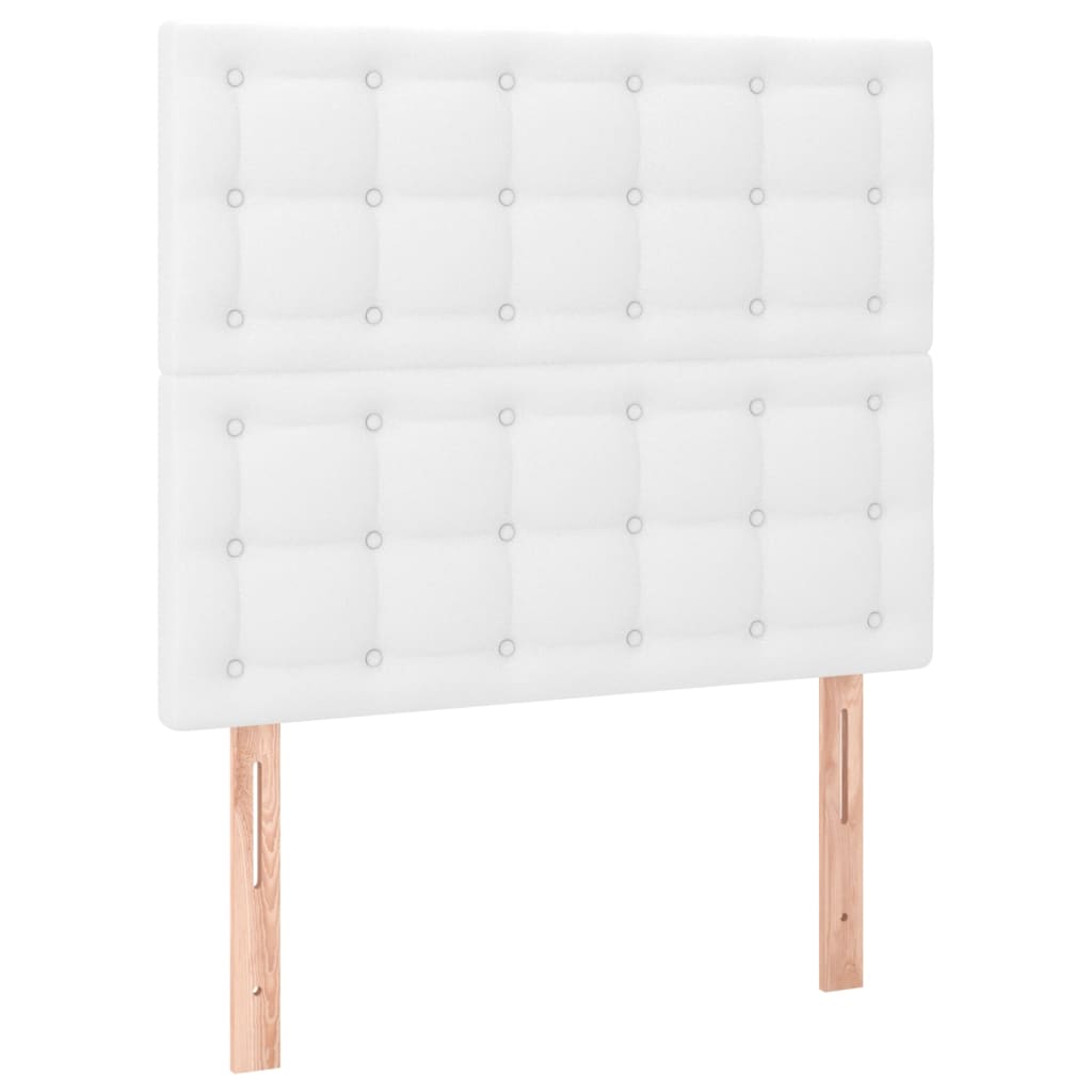 Testiera 2 pz Bianco 80x5x78/88 cm in Similpelle
