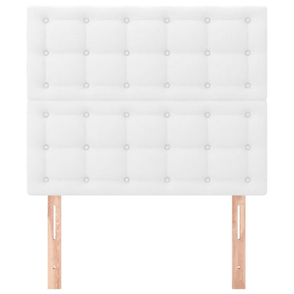 Testiera 2 pz Bianca 90x5x78/88 cm in Similpelle