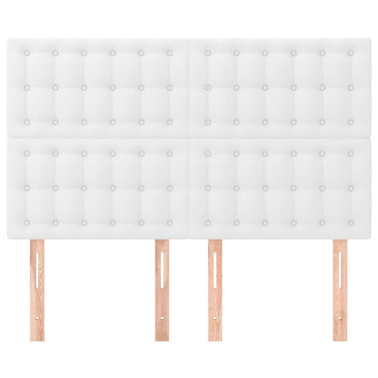 Testiere 4 pz Bianche 72x5x78/88 cm in Similpelle