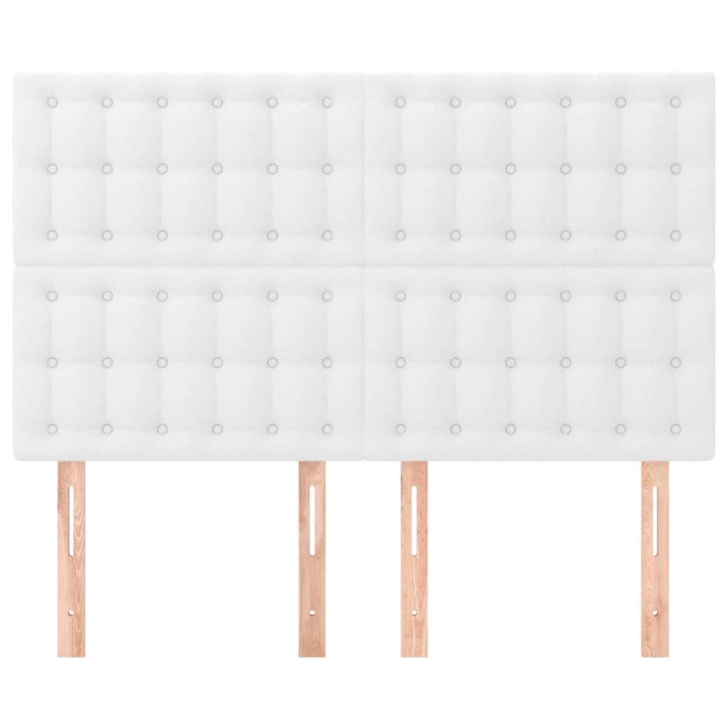 Testiere 4 pz Bianche 72x5x78/88 cm in Similpelle