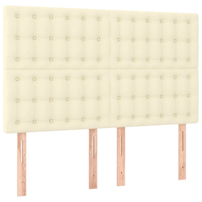 Testiera Crema 144x5x118/128 cm Similpelle