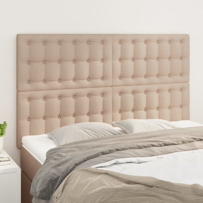 Testiere 4 pz Cappuccino 72x5x78/88 cm in Similpelle
