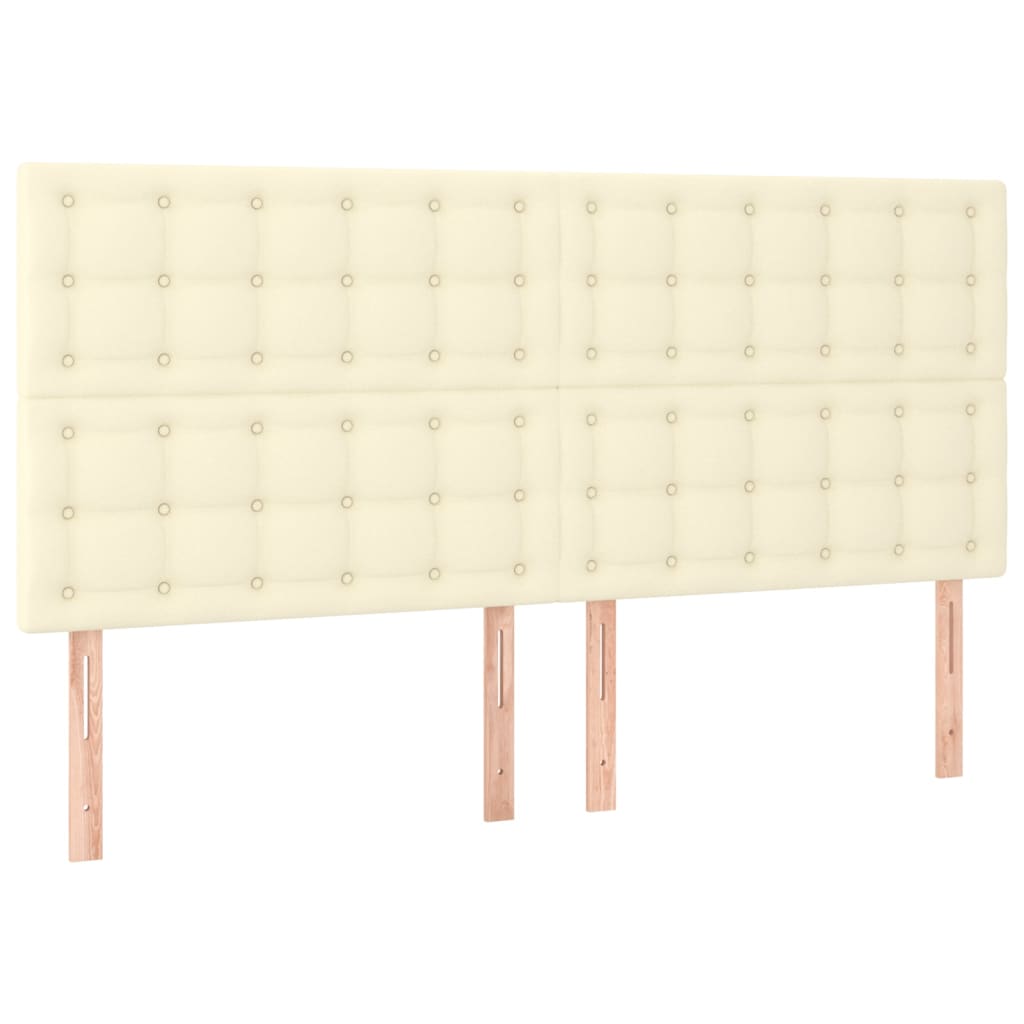 Testiera Crema 160x5x118/128 cm Similpelle