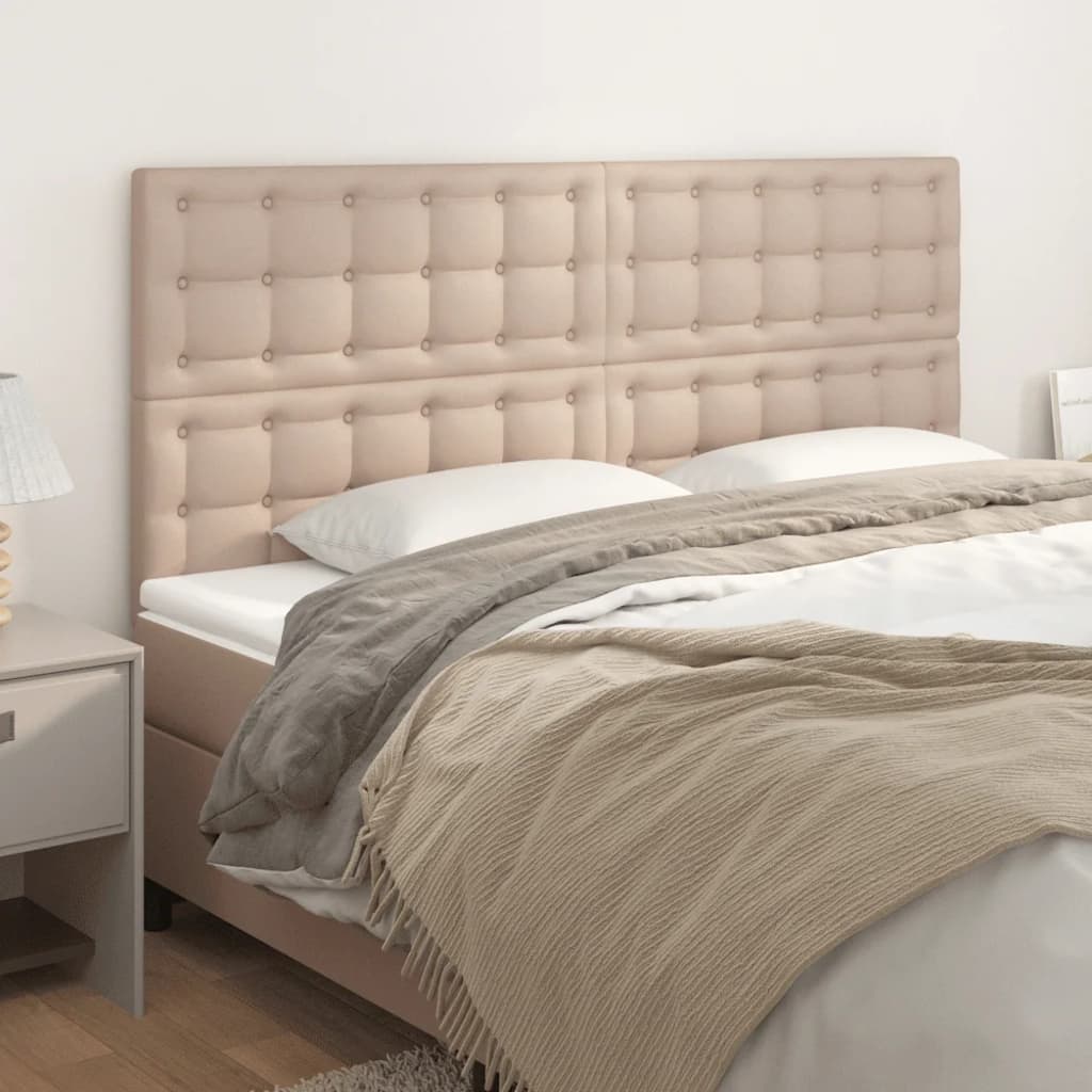 Testiere 4 pz Cappuccino 80x5x78/88 cm in Similpelle