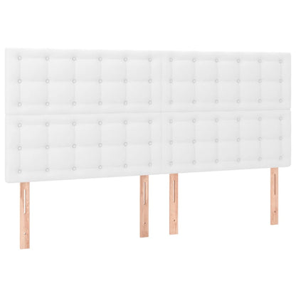 Testiera 4 pz Bianca 90x5x78/88 cm in Similpelle
