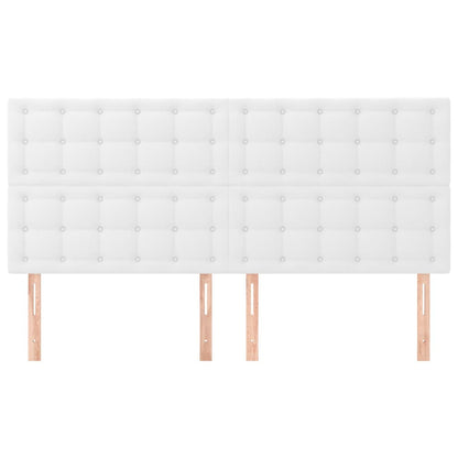 Testiera 4 pz Bianca 90x5x78/88 cm in Similpelle