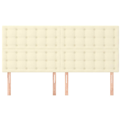 Testiera Crema 180x5x118/128 cm Similpelle