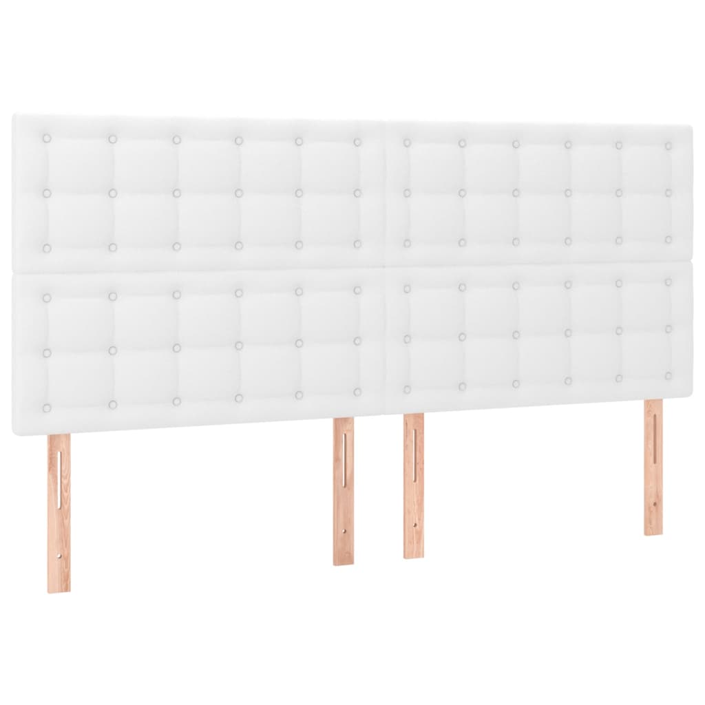 Testiere 4 pz Biancho 100x5x78/88 cm in Similpelle