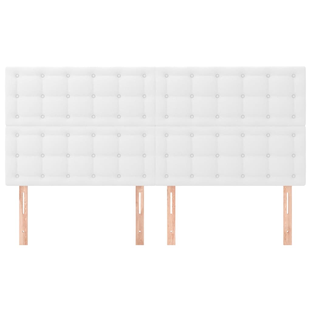 Testiere 4 pz Biancho 100x5x78/88 cm in Similpelle