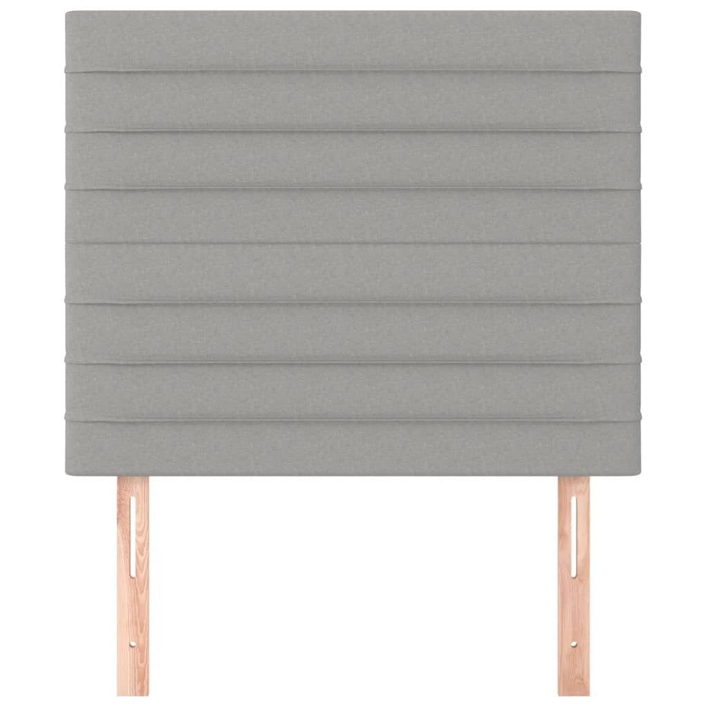 Testiera 2 pz Grigio Chiaro 80x5x78/88 cm in Tessuto