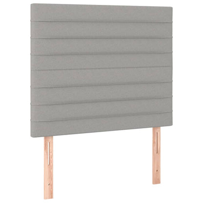 Testiera Grigio Chiaro 100x5x118/128 cm Tessuto