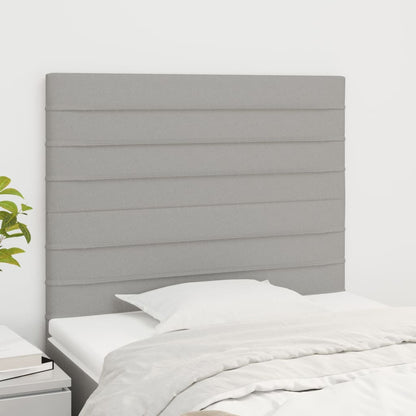 Testiera Grigio Chiaro 100x5x118/128 cm Tessuto