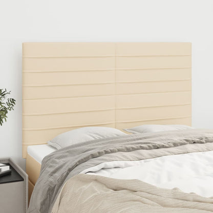 Testiera Crema 144x5x118/128 cm Tessuto
