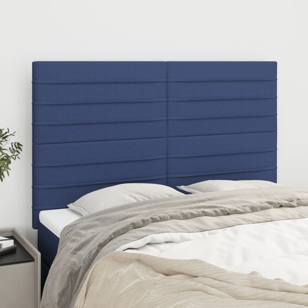 Testiera Blu 144x5x118/128 cm Tessuto