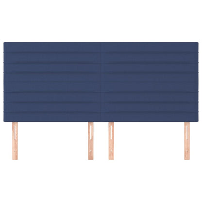 Testiera 4 pz Blu 90x5x78/88 cm in Tessuto