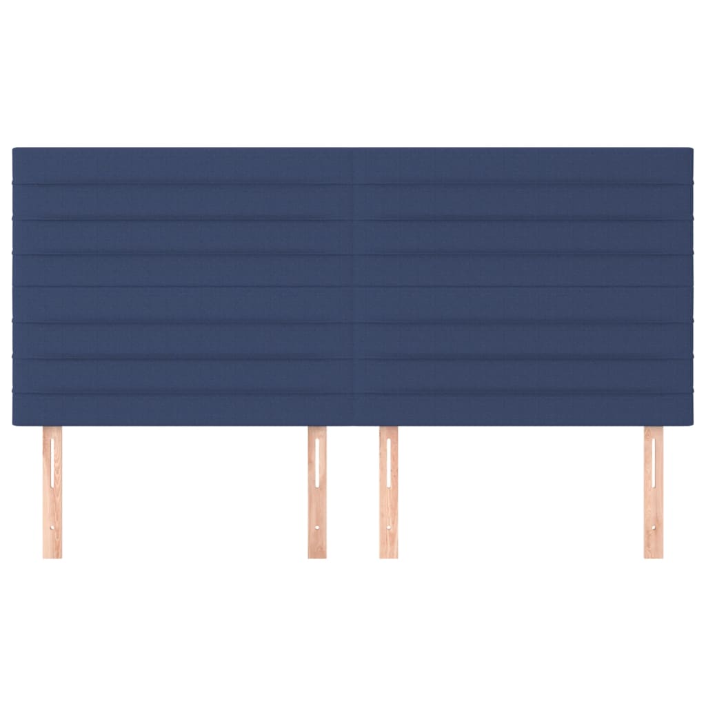 Testiera Blu 200x5x118/128 cm Tessuto