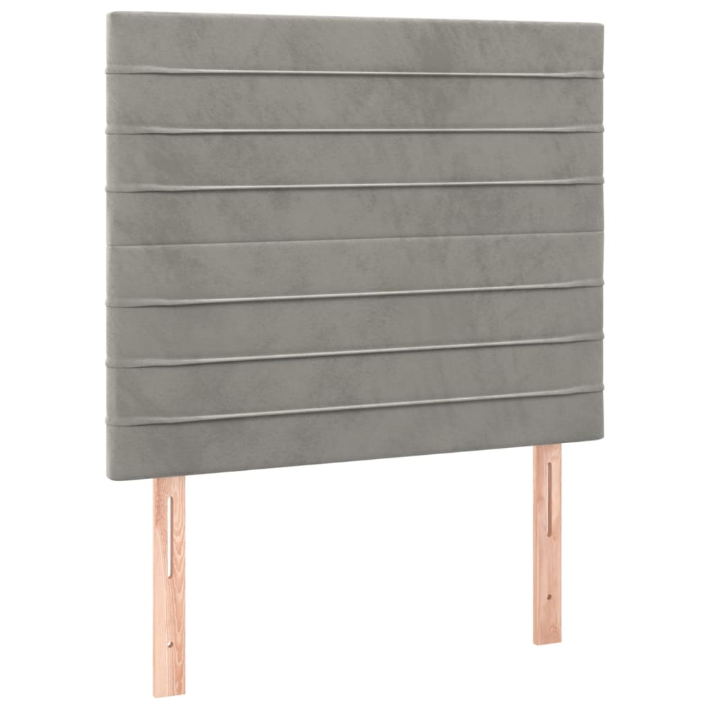 Testiera Grigio Chiaro 80x5x118/128 cm Velluto