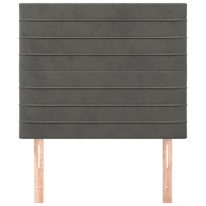 Testiera Grigio Scuro 80x5x118/128 cm Velluto