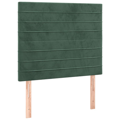 Testiera 2 pz Verde Scuro 80x5x78/88 cm in Velluto