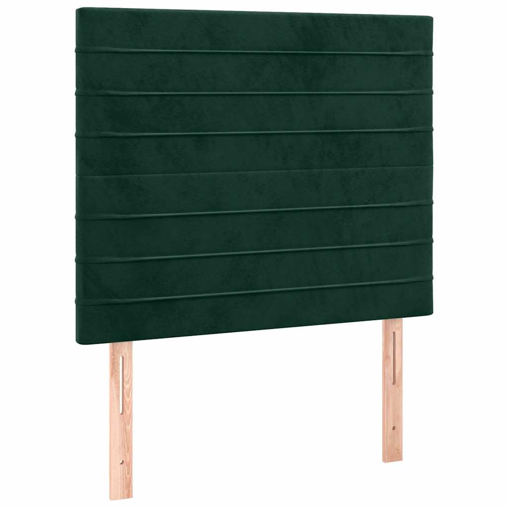 Testiera Verde Scuro 80x5x118/128 cm Velluto
