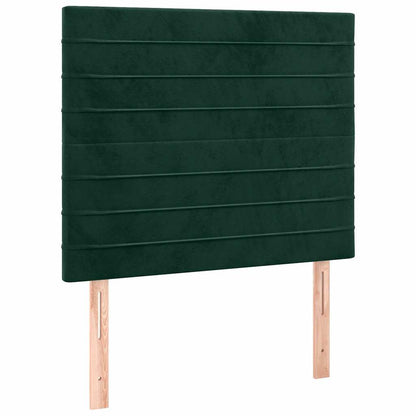 Testiera Verde Scuro 80x5x118/128 cm Velluto