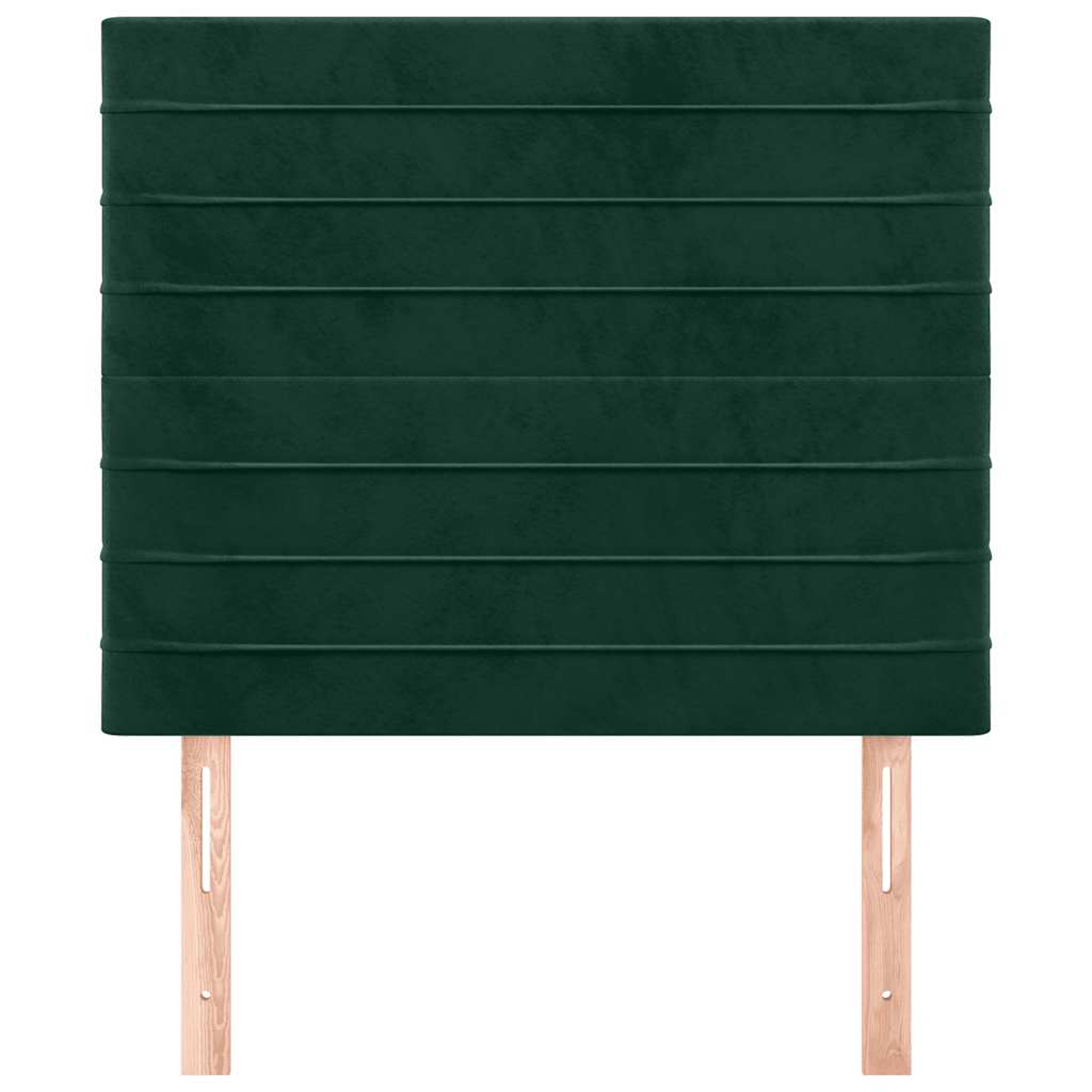 Testiera Verde Scuro 80x5x118/128 cm Velluto