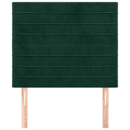 Testiera Verde Scuro 80x5x118/128 cm Velluto