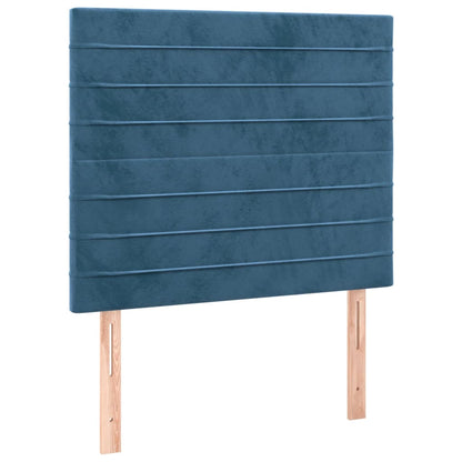 Testiera 2 pz Blu Scuro 80x5x78/88 cm in Velluto