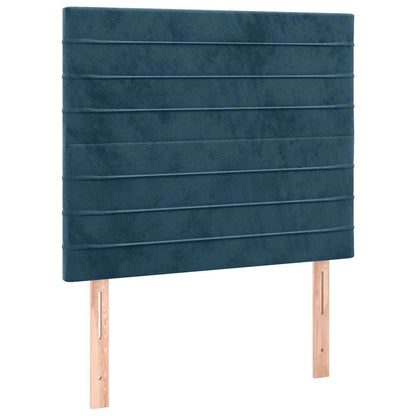 Testiera Blu Scuro 80x5x118/128 cm Velluto