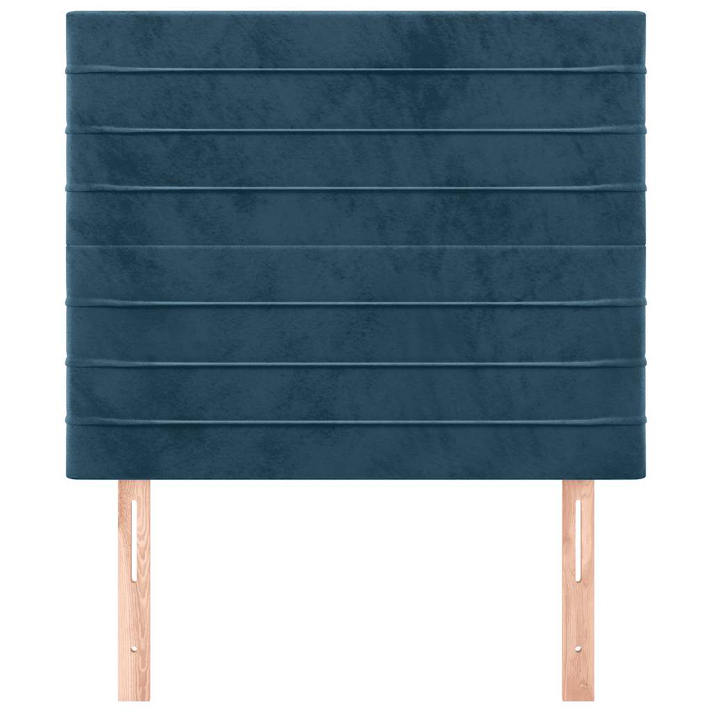 Testiera Blu Scuro 80x5x118/128 cm Velluto